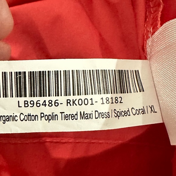 Quince 100% Organic Cotton Poplin Tiered Maxi Dress In Spiced Coral Size XL - Picture 6 of 8